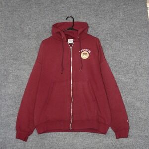 VTG Champion Boston College Mens Zip Up Hoodie Size XL Maroon Athletic Apparel